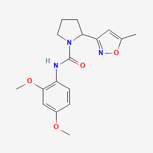molecular formula C17H21N3O4 B4468368 N-(2,4-dimethoxyphenyl)-2-(5-methyl-1,2-oxazol-3-yl)pyrrolidine-1-carboxamide 