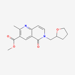 molecular formula C16H18N2O4 B4468418 Methyl 2-methyl-5-oxo-6-(tetrahydro-2-furanylmethyl)-5,6-dihydro[1,6]naphthyridine-3-carboxylate 