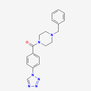 molecular formula C19H20N6O B4468592 1-benzyl-4-[4-(1H-tetrazol-1-yl)benzoyl]piperazine 