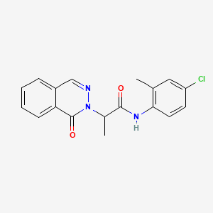 molecular formula C18H16ClN3O2 B4468637 N-(4-chloro-2-methylphenyl)-2-(1-oxo-2(1H)-phthalazinyl)propanamide 