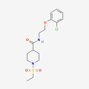 molecular formula C16H23ClN2O4S B4468653 N-[2-(2-CHLOROPHENOXY)ETHYL]-1-(ETHANESULFONYL)PIPERIDINE-4-CARBOXAMIDE 