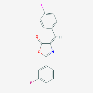 molecular formula C16H9FINO2 B446869 2-(3-fluorophenyl)-4-(4-iodobenzylidene)-1,3-oxazol-5(4H)-one 