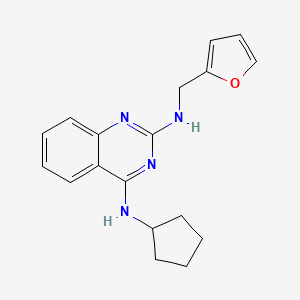 molecular formula C18H20N4O B4468704 N~4~-cyclopentyl-N~2~-(2-furylmethyl)-2,4-quinazolinediamine 