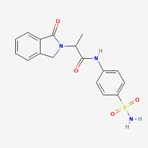 molecular formula C17H17N3O4S B4468762 N-[4-(aminosulfonyl)phenyl]-2-(1-oxo-1,3-dihydro-2H-isoindol-2-yl)propanamide 