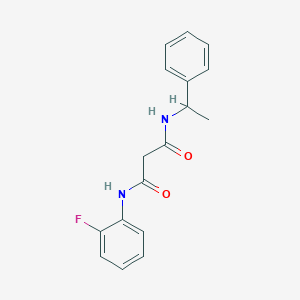 molecular formula C17H17FN2O2 B4468794 N-(2-fluorophenyl)-N'-(1-phenylethyl)malonamide 