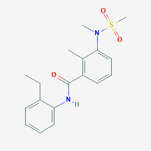 molecular formula C18H22N2O3S B4468842 N-(2-ethylphenyl)-2-methyl-3-[methyl(methylsulfonyl)amino]benzamide 