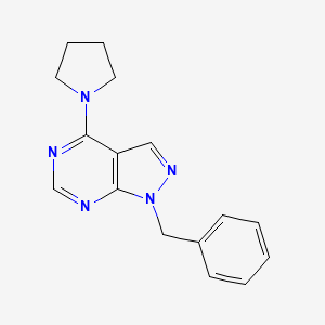 molecular formula C16H17N5 B4468864 1-benzyl-4-(pyrrolidin-1-yl)-1H-pyrazolo[3,4-d]pyrimidine 