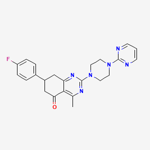 molecular formula C23H23FN6O B4468907 7-(4-fluorophenyl)-4-methyl-2-[4-(pyrimidin-2-yl)piperazin-1-yl]-7,8-dihydroquinazolin-5(6H)-one 