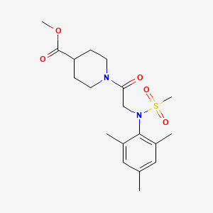 molecular formula C19H28N2O5S B4469056 methyl 1-[N-mesityl-N-(methylsulfonyl)glycyl]-4-piperidinecarboxylate 