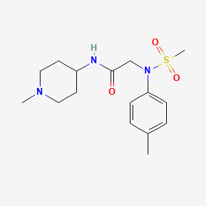molecular formula C16H25N3O3S B4469093 N~2~-(4-methylphenyl)-N~1~-(1-methyl-4-piperidinyl)-N~2~-(methylsulfonyl)glycinamide 