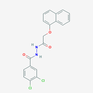 molecular formula C19H14Cl2N2O3 B446915 N'-(3,4-dichlorobenzoyl)-2-(1-naphthyloxy)acetohydrazide 