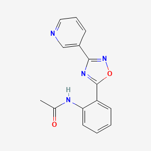 molecular formula C15H12N4O2 B4469289 N-[(3-pyridin-3-yl[1,2,4]oxadiazol-5-yl)-phenyl]-acetamide 