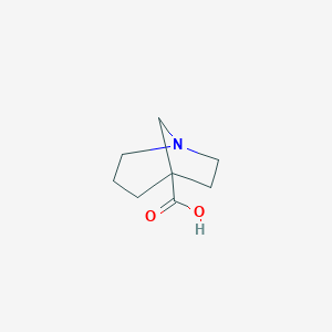 molecular formula C8H13NO2 B044693 1-Azabicyclo[3.2.1]octane-5-carboxylic acid CAS No. 119103-00-3