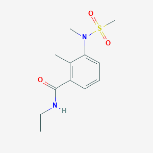 molecular formula C12H18N2O3S B4469334 N-ETHYL-2-METHYL-3-(N-METHYLMETHANESULFONAMIDO)BENZAMIDE 