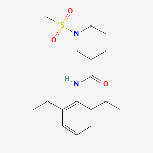 molecular formula C17H26N2O3S B4469446 N-(2,6-diethylphenyl)-1-(methylsulfonyl)piperidine-3-carboxamide 