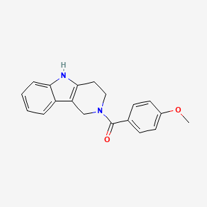 molecular formula C19H18N2O2 B4469452 (4-methoxyphenyl)(1,3,4,5-tetrahydro-2H-pyrido[4,3-b]indol-2-yl)methanone 