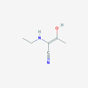 molecular formula C6H10N2O B044695 (Z)-2-(Ethylamino)-3-hydroxybut-2-enenitrile CAS No. 119520-30-8