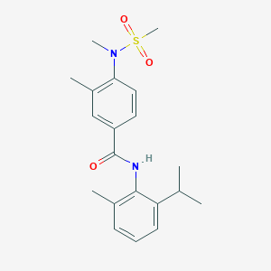 molecular formula C20H26N2O3S B4469532 N-(2-isopropyl-6-methylphenyl)-3-methyl-4-[methyl(methylsulfonyl)amino]benzamide 