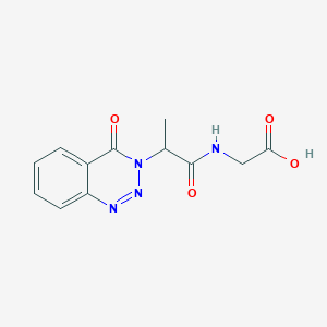 molecular formula C12H12N4O4 B4469581 N-[2-(4-oxo-1,2,3-benzotriazin-3(4H)-yl)propanoyl]glycine 
