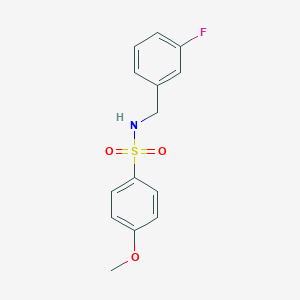 molecular formula C14H14FNO3S B4469637 N-(3-fluorobenzyl)-4-methoxybenzenesulfonamide 