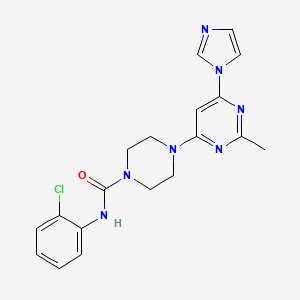molecular formula C19H20ClN7O B4469681 N-(2-chlorophenyl)-4-[6-(1H-imidazol-1-yl)-2-methyl-4-pyrimidinyl]-1-piperazinecarboxamide 