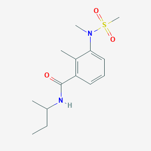 molecular formula C14H22N2O3S B4469730 N-(BUTAN-2-YL)-2-METHYL-3-(N-METHYLMETHANESULFONAMIDO)BENZAMIDE 