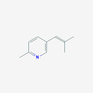 molecular formula C10H13N B044698 Pyridine,2-methyl-5-(2-methyl-1-propenyl)-(9ci) CAS No. 111422-55-0