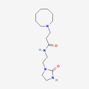 molecular formula C15H28N4O2 B4469832 3-azocan-1-yl-N-[2-(2-oxoimidazolidin-1-yl)ethyl]propanamide 