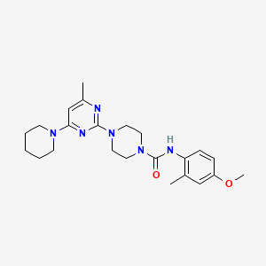 molecular formula C23H32N6O2 B4469866 N-(4-methoxy-2-methylphenyl)-4-[4-methyl-6-(1-piperidinyl)-2-pyrimidinyl]-1-piperazinecarboxamide 