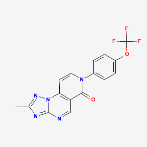 molecular formula C16H10F3N5O2 B4469929 2-methyl-7-[4-(trifluoromethoxy)phenyl]pyrido[3,4-e][1,2,4]triazolo[1,5-a]pyrimidin-6(7H)-one 