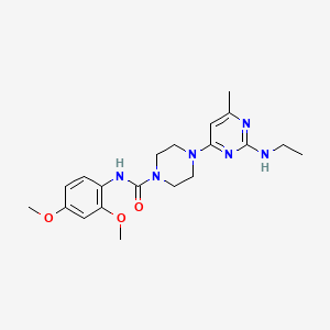 molecular formula C20H28N6O3 B4470001 N-(2,4-dimethoxyphenyl)-4-[2-(ethylamino)-6-methyl-4-pyrimidinyl]-1-piperazinecarboxamide 