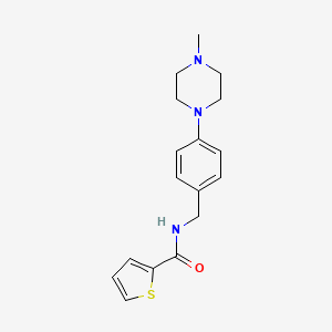 molecular formula C17H21N3OS B4470010 N-[[4-(4-methylpiperazin-1-yl)phenyl]methyl]thiophene-2-carboxamide 