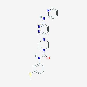 molecular formula C21H23N7OS B4470027 N-[3-(methylthio)phenyl]-4-[6-(2-pyridinylamino)-3-pyridazinyl]-1-piperazinecarboxamide 