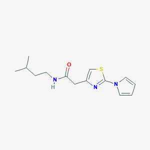 molecular formula C14H19N3OS B4470031 N-(3-methylbutyl)-2-[2-(1H-pyrrol-1-yl)-1,3-thiazol-4-yl]acetamide 