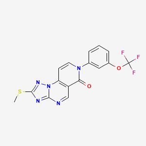 molecular formula C16H10F3N5O2S B4470060 2-(methylthio)-7-[3-(trifluoromethoxy)phenyl]pyrido[3,4-e][1,2,4]triazolo[1,5-a]pyrimidin-6(7H)-one 
