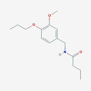 molecular formula C15H23NO3 B4470068 N-(3-methoxy-4-propoxybenzyl)butanamide 