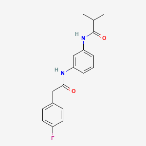 molecular formula C18H19FN2O2 B4470085 N-(3-{[(4-fluorophenyl)acetyl]amino}phenyl)-2-methylpropanamide CAS No. 1266373-78-7