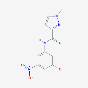 molecular formula C12H12N4O4 B447018 N~3~-(3-METHOXY-5-NITROPHENYL)-1-METHYL-1H-PYRAZOLE-3-CARBOXAMIDE 