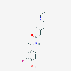 molecular formula C18H27FN2O2 B4470221 N-[1-(3-fluoro-4-hydroxyphenyl)ethyl]-2-(1-propylpiperidin-4-yl)acetamide 