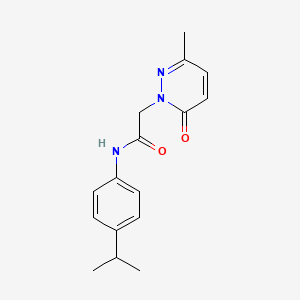 molecular formula C16H19N3O2 B4470237 N-(4-isopropylphenyl)-2-(3-methyl-6-oxopyridazin-1(6H)-yl)acetamide 