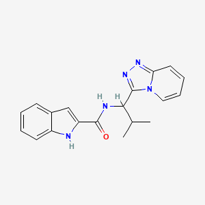 molecular formula C19H19N5O B4470253 N-[2-methyl-1-([1,2,4]triazolo[4,3-a]pyridin-3-yl)propyl]-1H-indole-2-carboxamide 