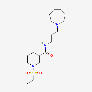 molecular formula C17H33N3O3S B4470288 N-[3-(AZEPAN-1-YL)PROPYL]-1-(ETHANESULFONYL)PIPERIDINE-3-CARBOXAMIDE 