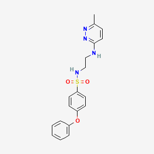 molecular formula C19H20N4O3S B4470327 N-{2-[(6-methyl-3-pyridazinyl)amino]ethyl}-4-phenoxybenzenesulfonamide 