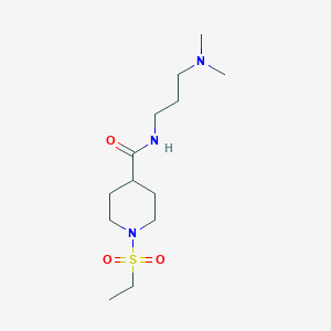 molecular formula C13H27N3O3S B4470336 N-[3-(DIMETHYLAMINO)PROPYL]-1-(ETHANESULFONYL)PIPERIDINE-4-CARBOXAMIDE 