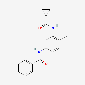 molecular formula C18H18N2O2 B4470382 N-{3-[(cyclopropylcarbonyl)amino]-4-methylphenyl}benzamide 