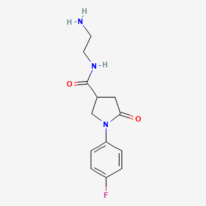 molecular formula C13H16FN3O2 B4470404 N-(2-aminoethyl)-1-(4-fluorophenyl)-5-oxopyrrolidine-3-carboxamide 