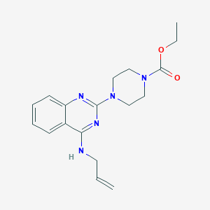 molecular formula C18H23N5O2 B4470425 ethyl 4-[4-(allylamino)-2-quinazolinyl]-1-piperazinecarboxylate 