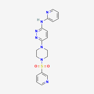 molecular formula C18H19N7O2S B4470468 N-2-pyridinyl-6-[4-(3-pyridinylsulfonyl)-1-piperazinyl]-3-pyridazinamine 