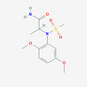 molecular formula C12H18N2O5S B4470482 N~2~-(2,5-dimethoxyphenyl)-N~2~-(methylsulfonyl)alaninamide 