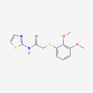 molecular formula C13H14N2O3S2 B4470555 2-[(2,3-dimethoxyphenyl)sulfanyl]-N-(1,3-thiazol-2-yl)acetamide 